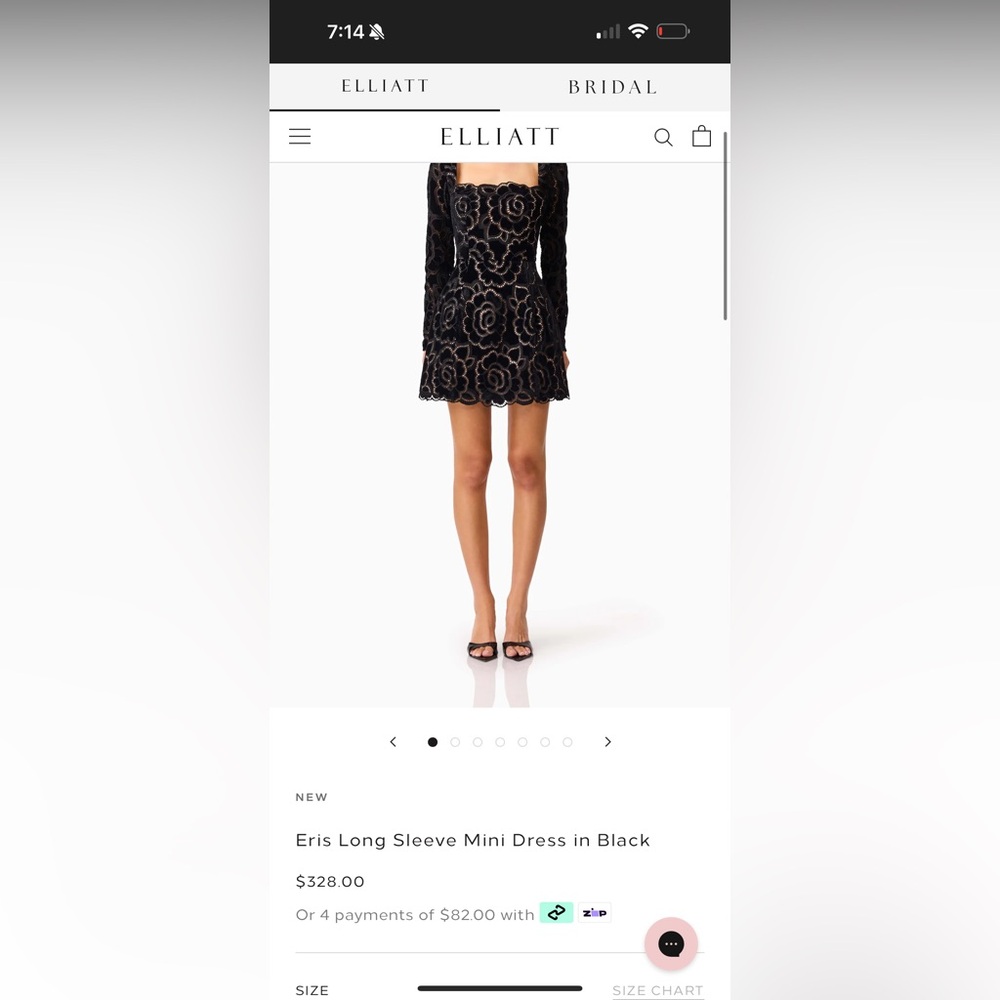Elliatt Black Lace Overlay Dress